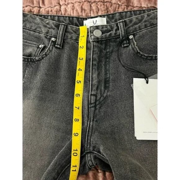 NWT John Elliott Japanese Selvedge Denim Charlotte Distressed Slim Jean BLACK - Picture 14 of 16